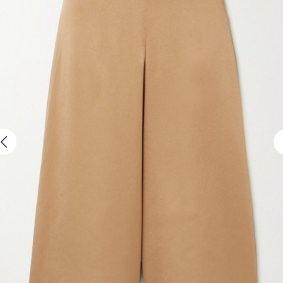 New S 2 VINCE Wool Wide Leg Cullotes Trousers Pants Beige Ginger Elegant - Picture 3 of 10
